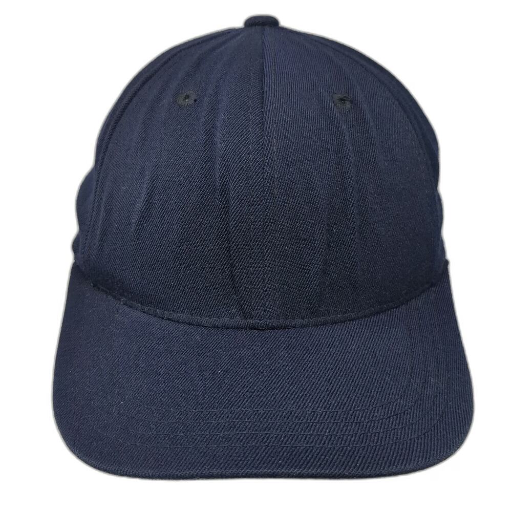 TCK Baseball Cap Blue One Size Stretch Fit Plain Structured Solid Minimalist Hat